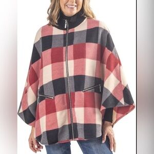 LeModa Cozy Coat Full Zip Fleece Poncho